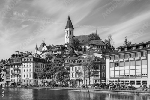 Thun mit Stadtkirche s/w