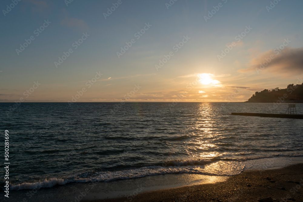 sunset over the sea