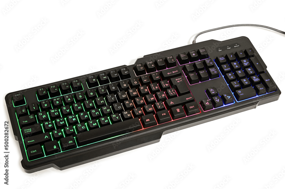 Gaming keyboard with backlight