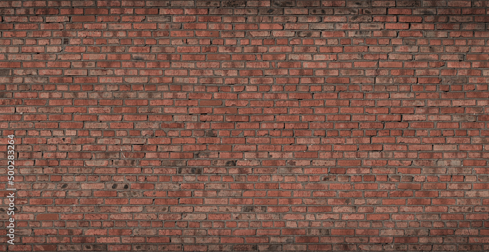 Brick wall, wide panorama of masonry Brick wall, wide panorama of masonry
