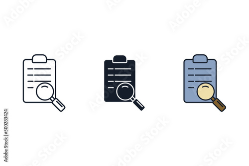 investigation icons  symbol vector elements for infographic web