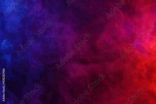 Colorful smoke clouds and shiny glitter abstract background © nevodka.com