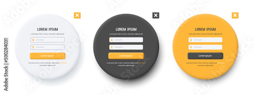 3d feedback form. Form template for the user interface of websites, applications, landing pages, etc. A set of round feedback forms in claymorphism style. Vector clipart isolated on white background.