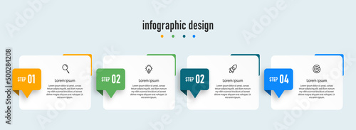 Infographic Business Templates Timeline Presentation Process Report Information Plan Strategy Progress Options