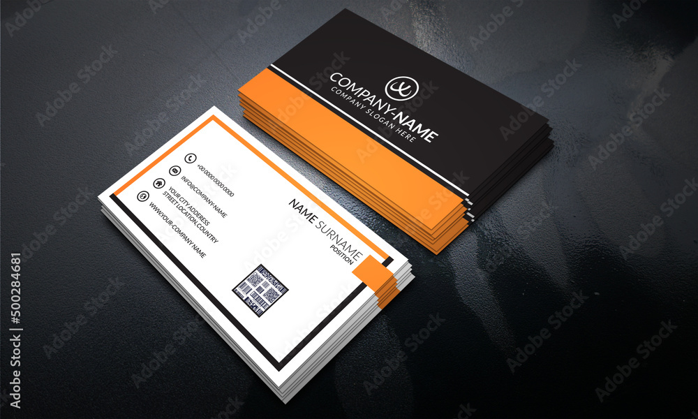 Vecteur Stock Modern business card design template, Clean professional business  card template, visiting card, business card template | Adobe Stock