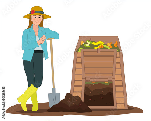 Compost in the garden. 