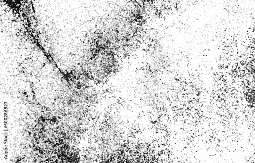 Fototapeta premium Distressed overlay texture of rusted peeled metal.Grunge Black And White Urban Texture. Dark Messy Dust Overlay Distress Background.