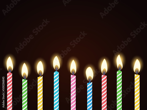 誕生日のろうそくの背景イラスト