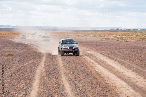 4x4 convoy in the desert