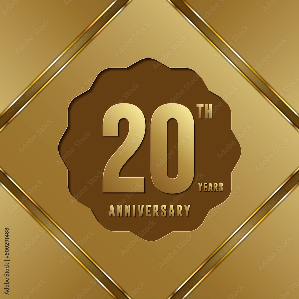 20th anniversary logotype. Anniversary celebration template design with