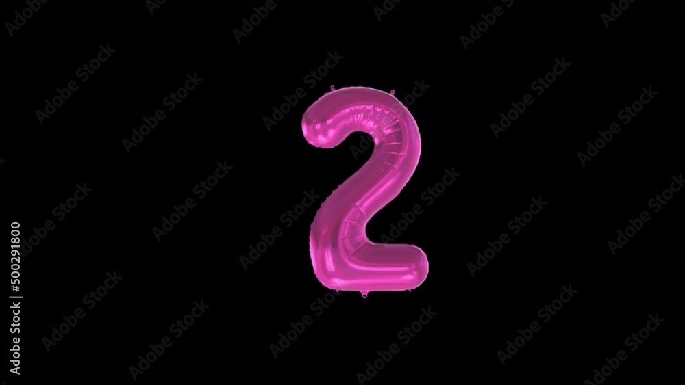Anniversary Celebration Helium Balloon with Number 2. Loop Animation with Alpha Channel Prores 4444. Anniversary Celebration Helium Balloon with Number 2. Loop Animation with Alpha Channel Prores 4444.