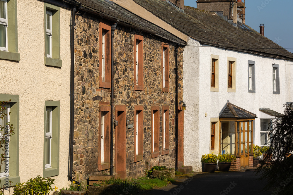 Cottages in the morning light.