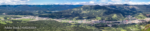 Panoramic image of the city of Urubici  SC  Brazil.