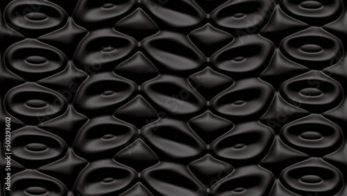 Black pattern with cells, a...