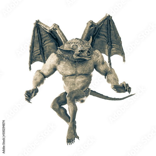 Obraz w ramie gargoyle is floating