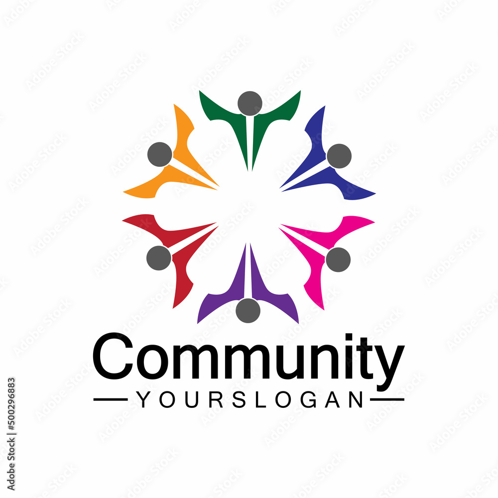 Community Logo Design Template for Teams or Groups.network and social icon design Community Logo Design Template for Teams or Groups.network and social icon design