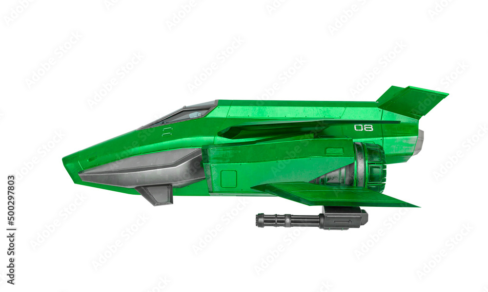 super sonic space ship in white background side view super sonic space ship in white background side view