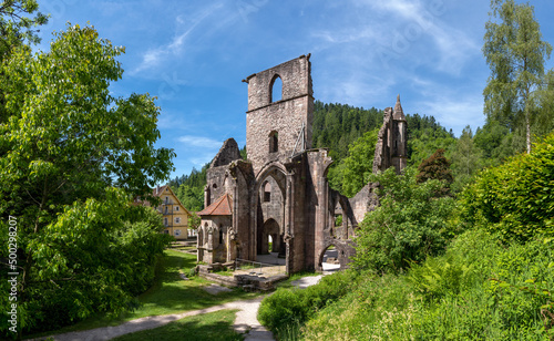 Leinwand Poster Ruine des Klosters Allerheiligen bei Oppenau im Schwarzwald, Deutschland
