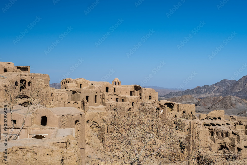 Ruins of the adobe village of Kharanaq in Iran Ruins of the adobe village of Kharanaq in Iran