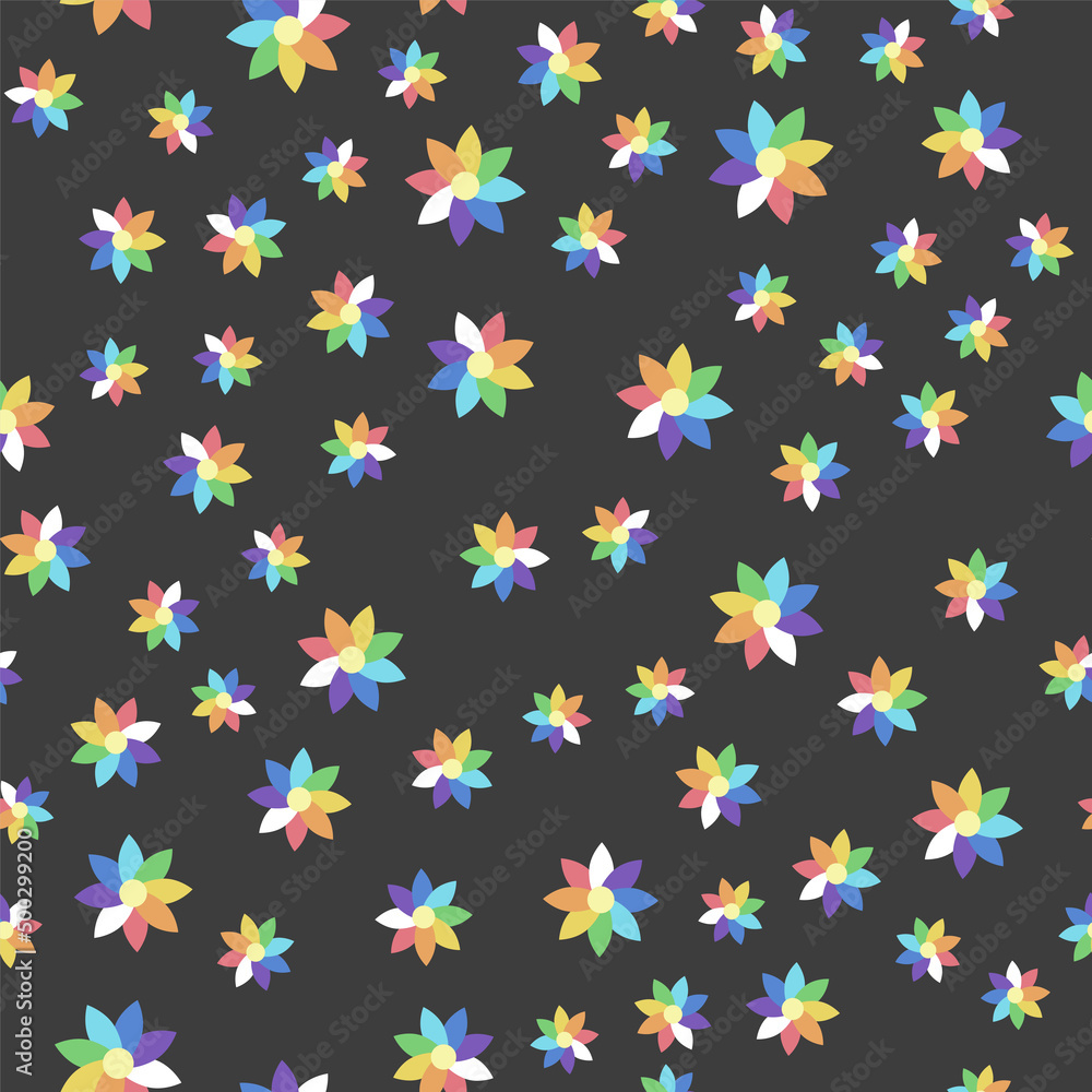 simple vector illustration pattern with abstract flowers simple vector illustration pattern with abstract flowers