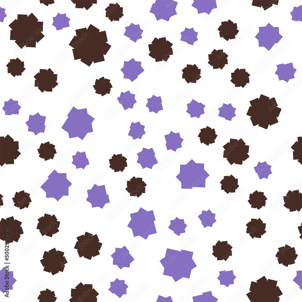 simple vector illustration pattern with abstract flowers