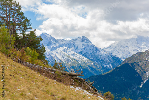 Mountain day autumn. Arkhyz