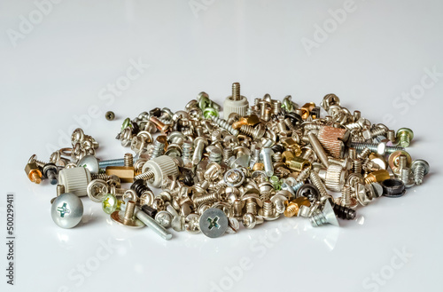 Fototapeta Naklejka Na Ścianę i Meble -  screws, bolts, sheet metal screws, various types