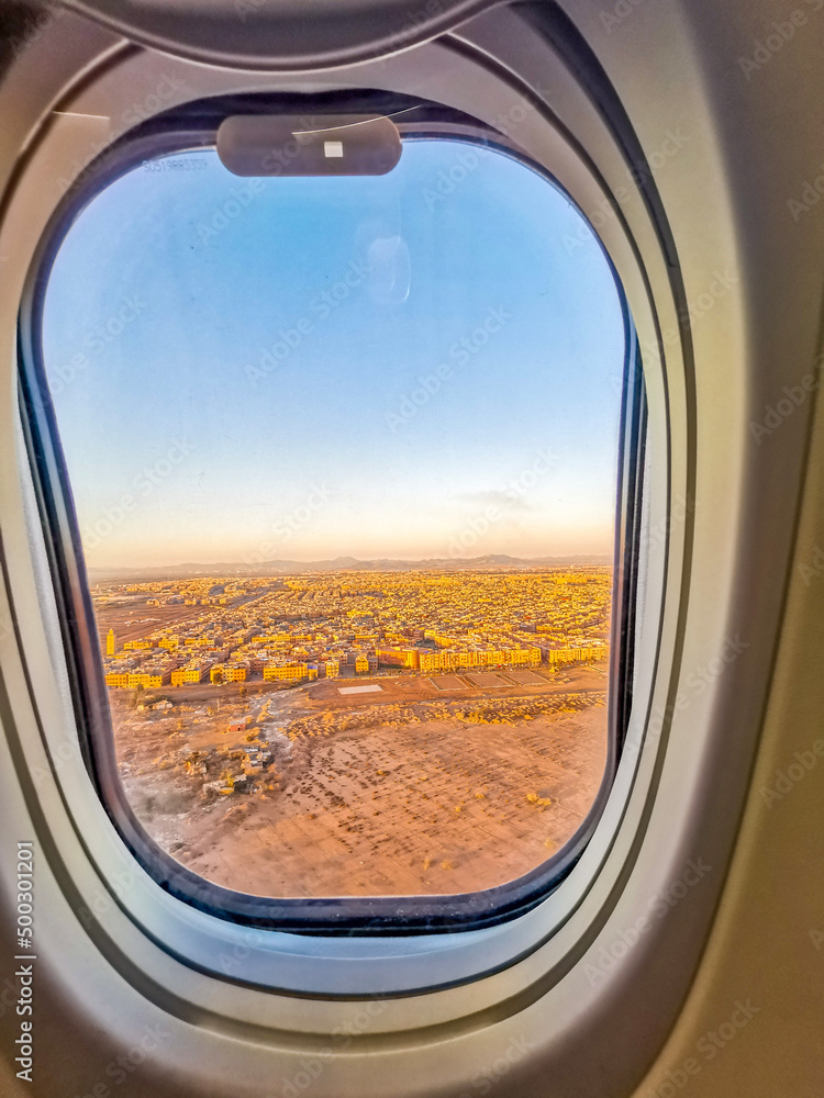 Fototapeta premium view from airplane window