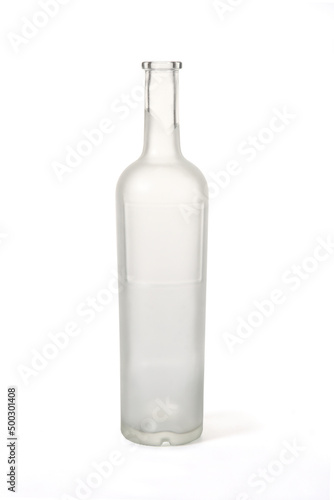 opaque glass bottle isolated on white background