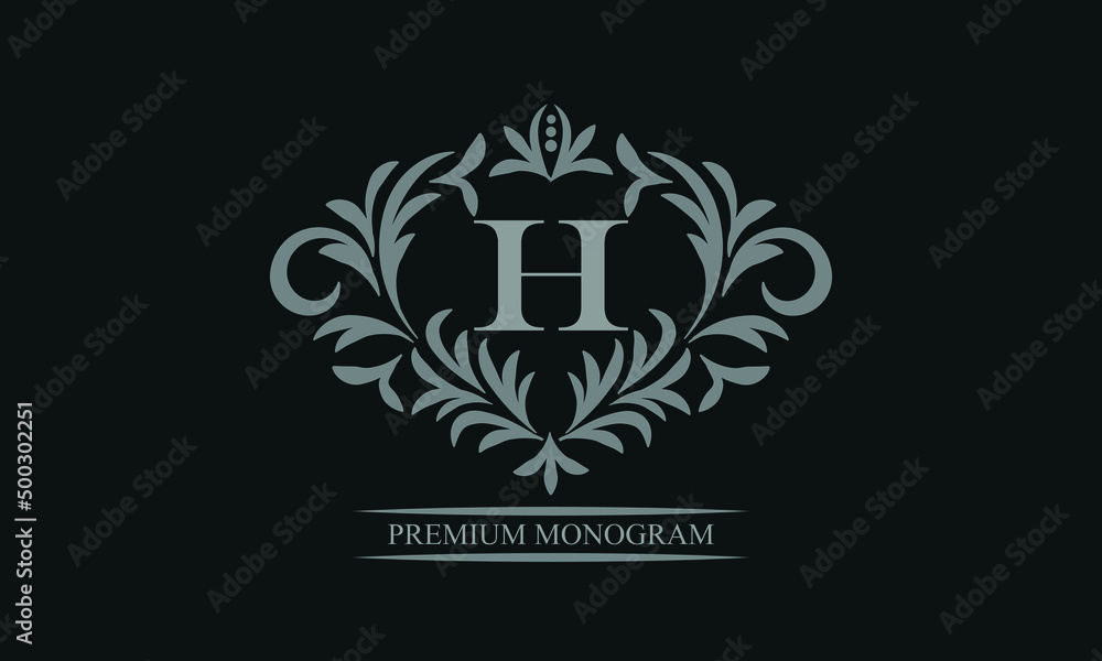 Exquisite logo design with letter H. Sign template for restaurant, royalty, boutique, cafe, hotel, heraldic, jewelry, fashion. Exquisite logo design with letter H. Sign template for restaurant, royalty, boutique, cafe, hotel, heraldic, jewelry, fashion.