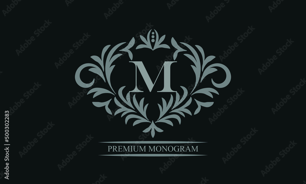 Exquisite logo design with letter M. Sign template for restaurant, royalty, boutique, cafe, hotel, heraldic, jewelry, fashion. Exquisite logo design with letter M. Sign template for restaurant, royalty, boutique, cafe, hotel, heraldic, jewelry, fashion.