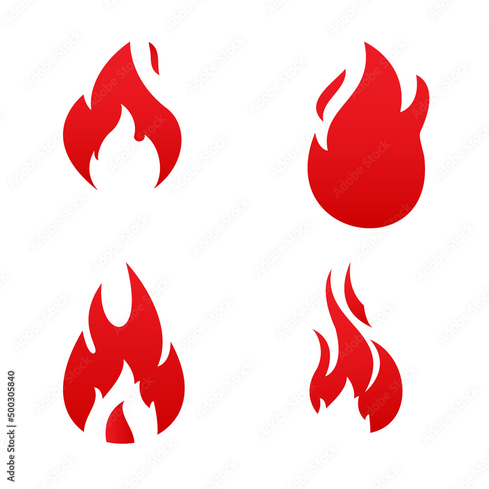 Set of Flame icons collection Set of Flame icons collection