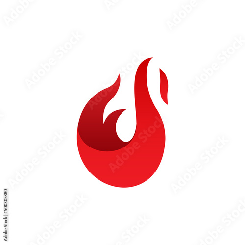 Modern fire flame logo Vector 