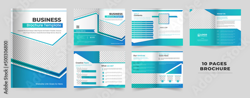10 business brochure templates, a set of minimalist business brochure templates with a simple style and modern layout
