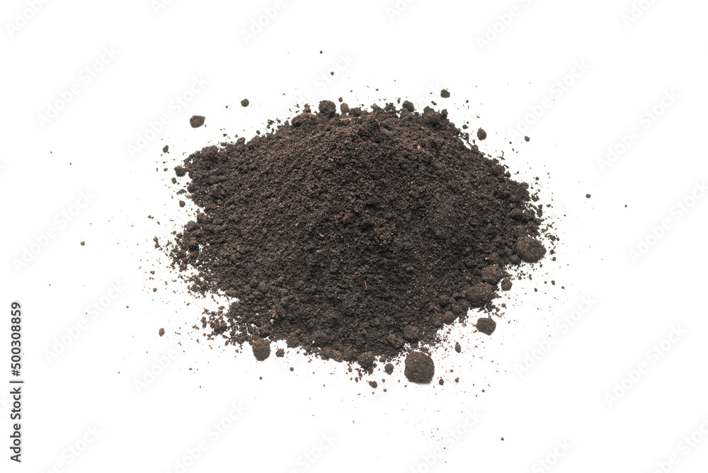 Black land for plant isolated on white background. Black land for plant isolated on white background.
