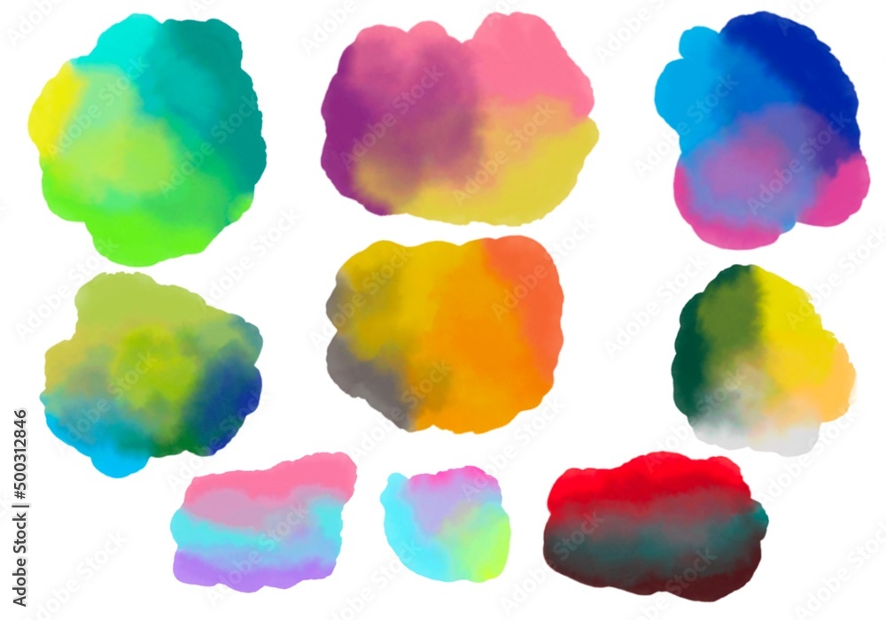 Set coloured paint spots stickers for fabrics and textiles and linens and gifts and cards and kids and hobbies Set coloured paint spots stickers for fabrics and textiles and linens and gifts and cards and kids and hobbies