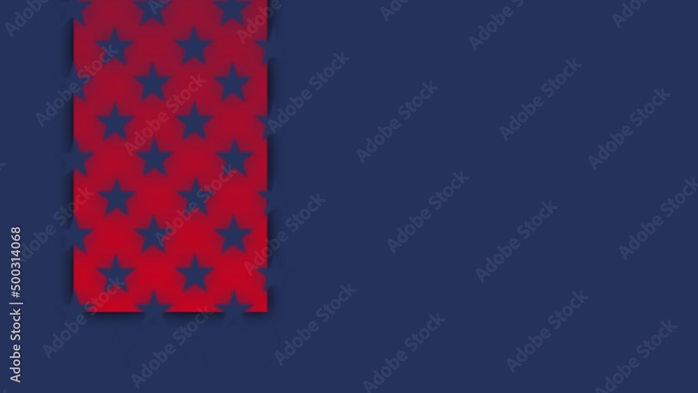 Modern simple abstract with square and star geometric background in the blend of dark blue, white, and red United State flag color gradient Available for text and quote Presentation background design Modern simple abstract with square and star geometric background in the blend of dark blue, white, and red United State flag color gradient Available for text and quote Presentation background design