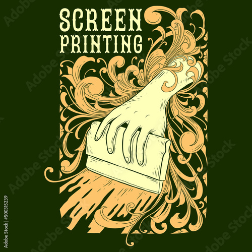 Abstract modern colored vector logo template of t-shirt printing.