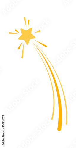 Flying star icon. Vector illustration