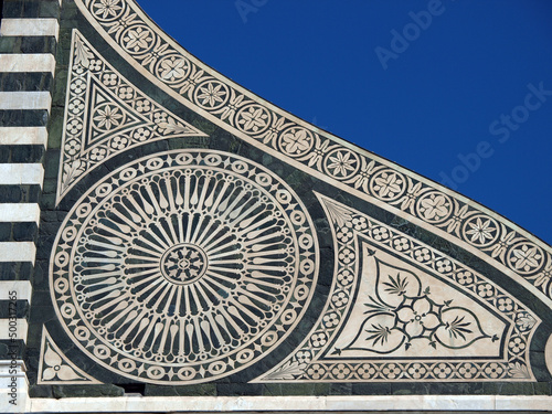 Detail from facade of Santa Maria Novella - Florence photo