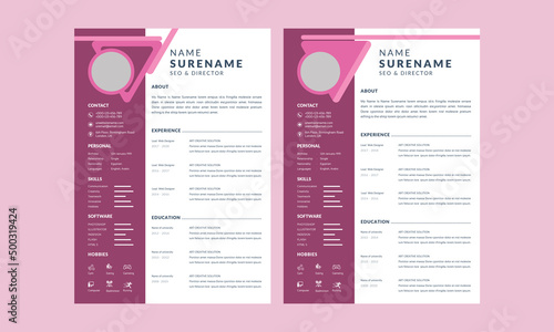 Elegant resume layout template