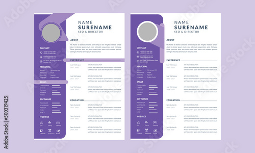 Cv template professional resume layout
