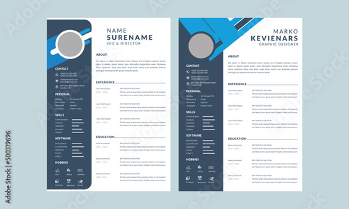 Cv template professional resume design