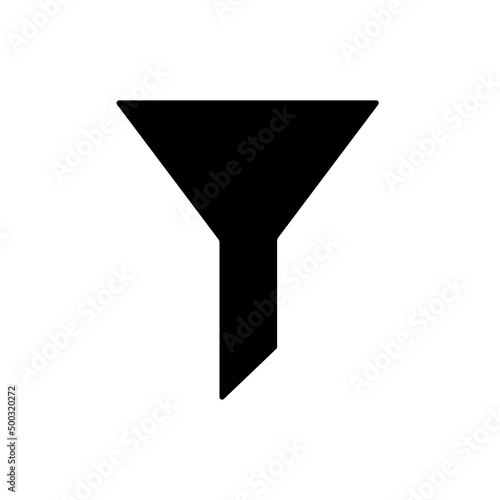 Lejek, ikona filtra. Symbol do filtrowania danych