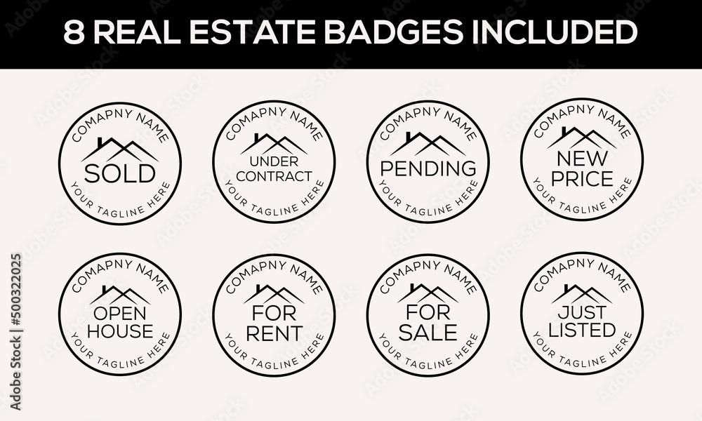 Real Estate Watermarks, Real Estate Badges, Realtor Logo, Sold Watermark, Just Listed Realtor Watermark, Open House Watermark