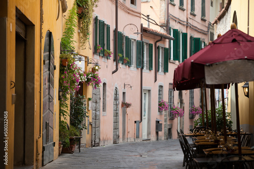  morning in the Tuscan town photo