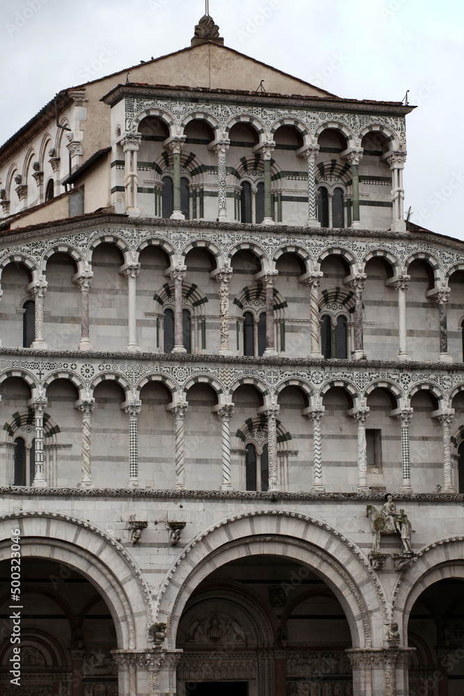 Lucca - view of St Martin's Cathedral facade
