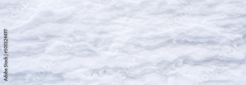 Banner. Winter snow. Snow texture Top view of the snow. Texture for design. Snowy white texture. Snowflakes. © detry26
