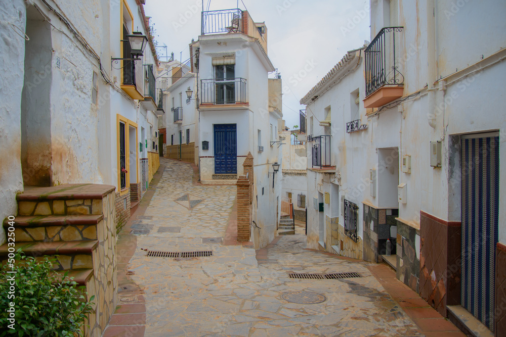 Architecture of the Old Town of Sayalonga in Andalusia, Spain