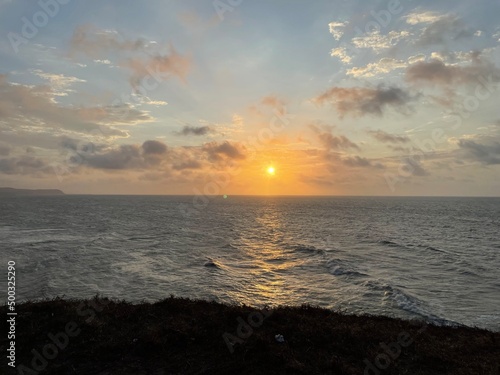 Beautiful sunset over the ocean © Roxane